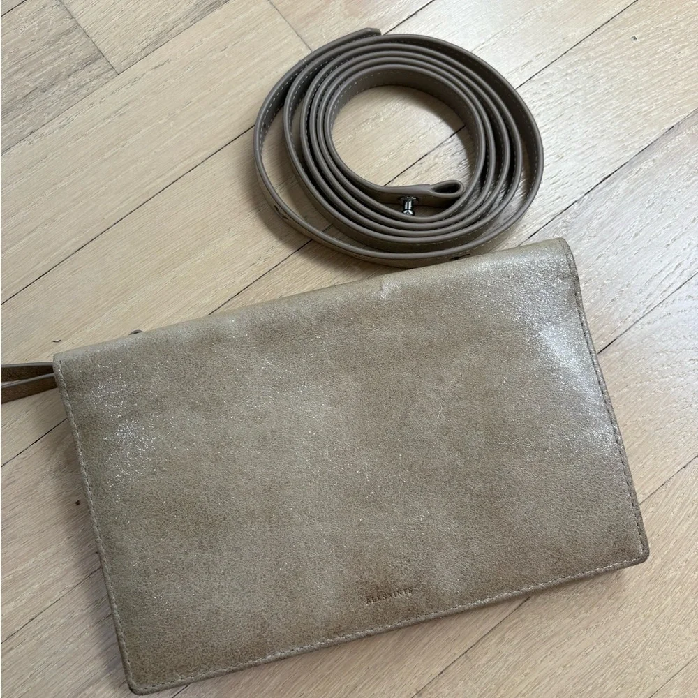 All Saints Metallic Shoulder Bag